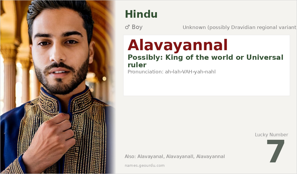 Alavayannal Name Meaning and Details