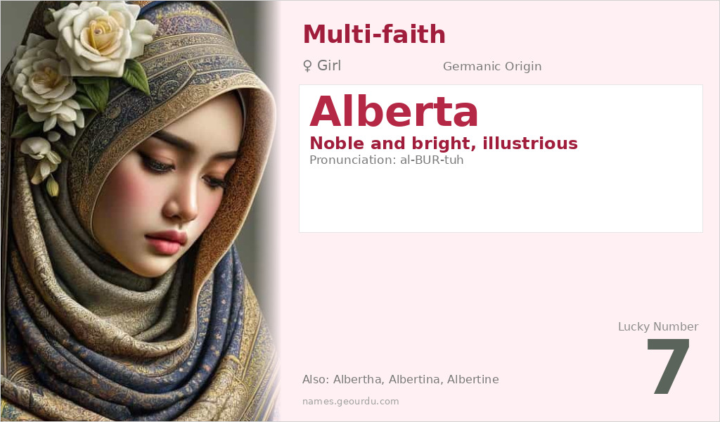 Alberta Name Meaning and Details