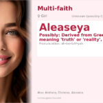 Aleaseya Name Meaning and Details