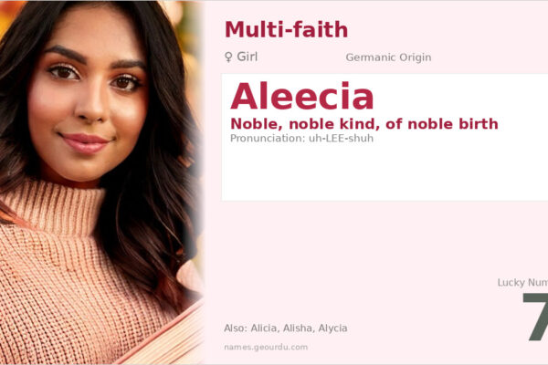Aleecia Name Meaning — Noble Origin, Girl’s Name & Details (2025)