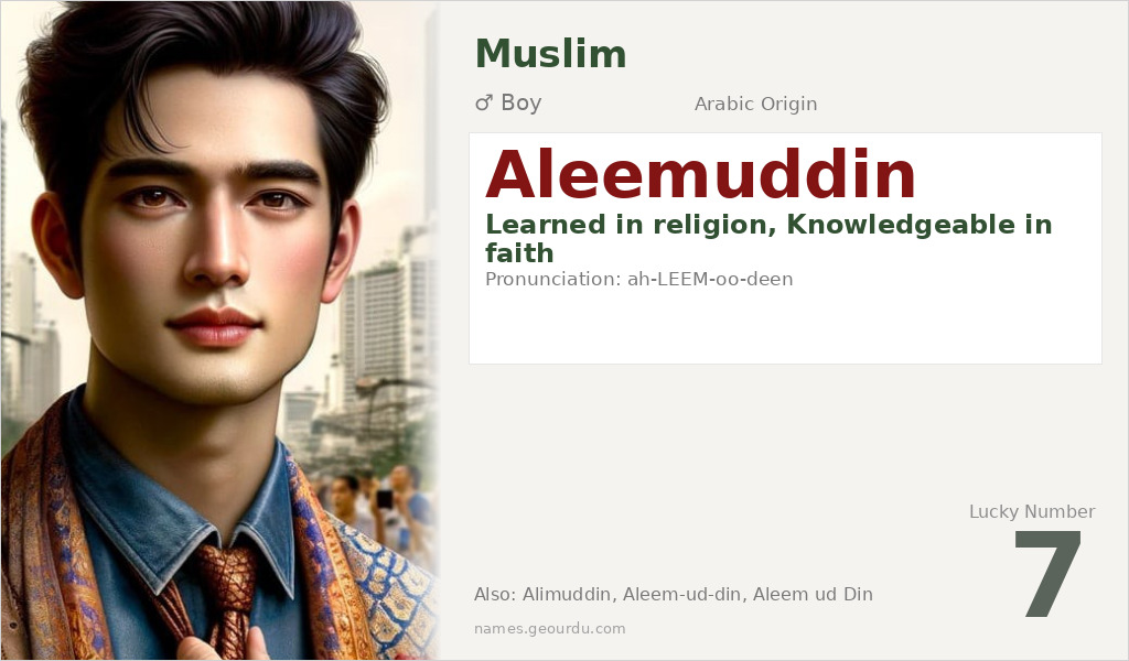 Aleemuddin Name Meaning and Details