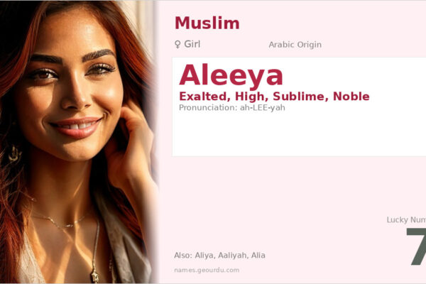 Aleeya Name Meaning — Arabic Origin, Girl Name & Details (2025)