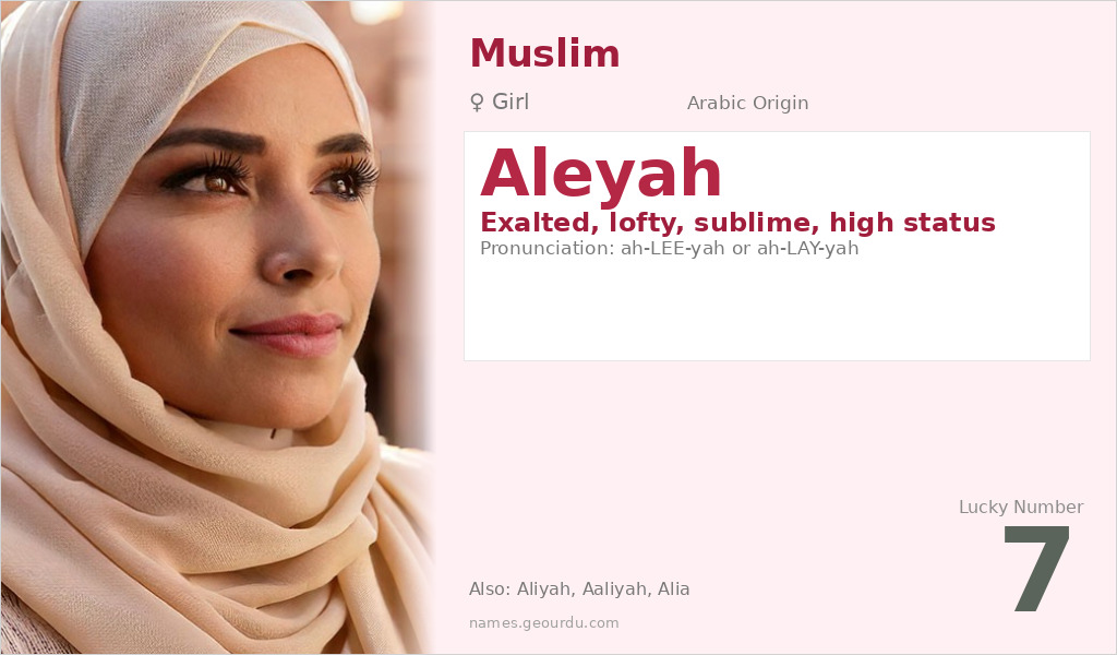 Aleyah Name Meaning and Details
