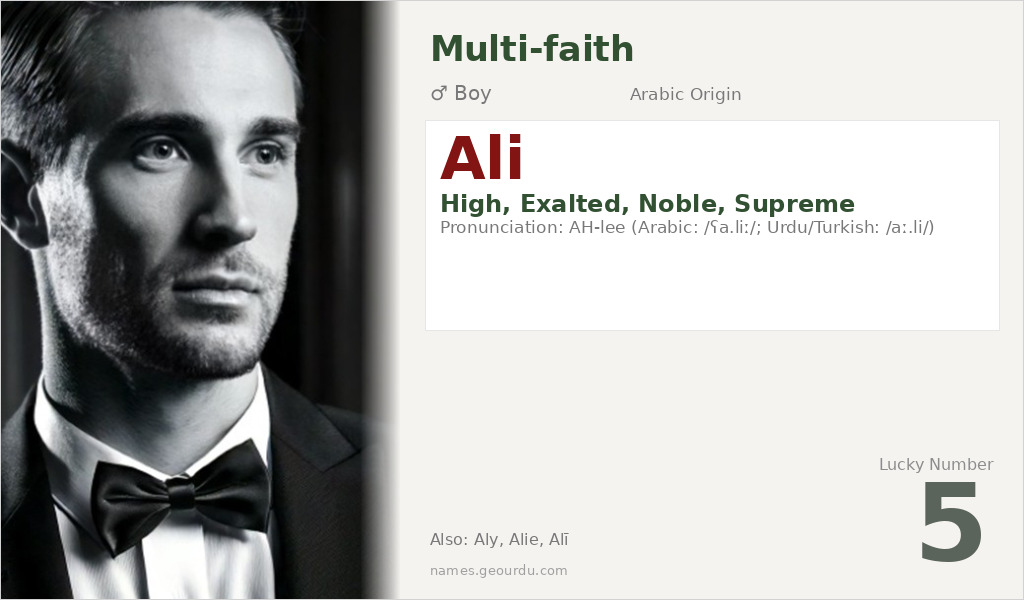Ali Name Meaning and Details