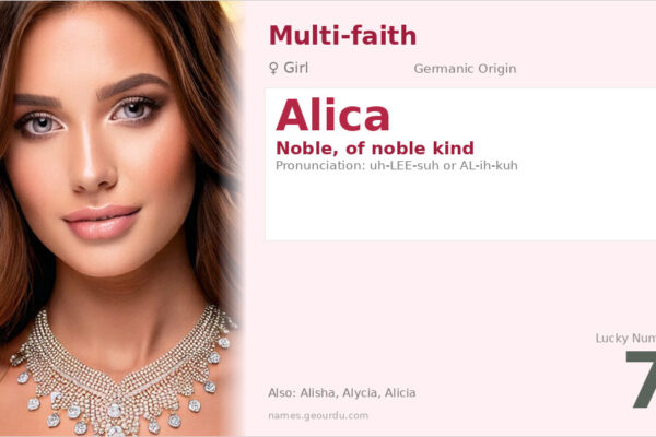 Alica Name Meaning — Noble Origin, Girl’s Name & Details (2025)