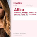 Alika Name Meaning and Details