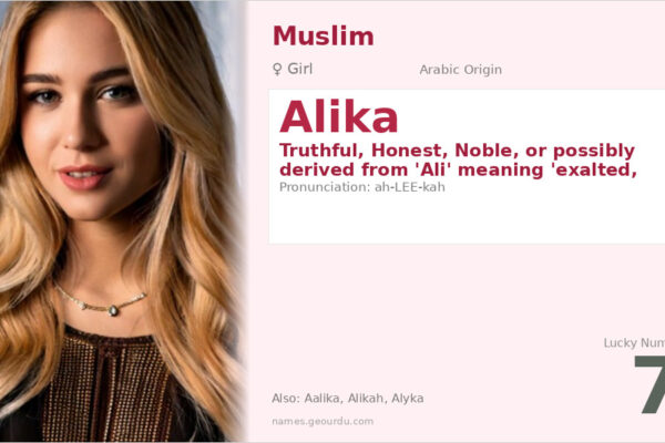 Alika Name Meaning — Arabic Origin, Girl’s Name & Islamic Significance (2025)
