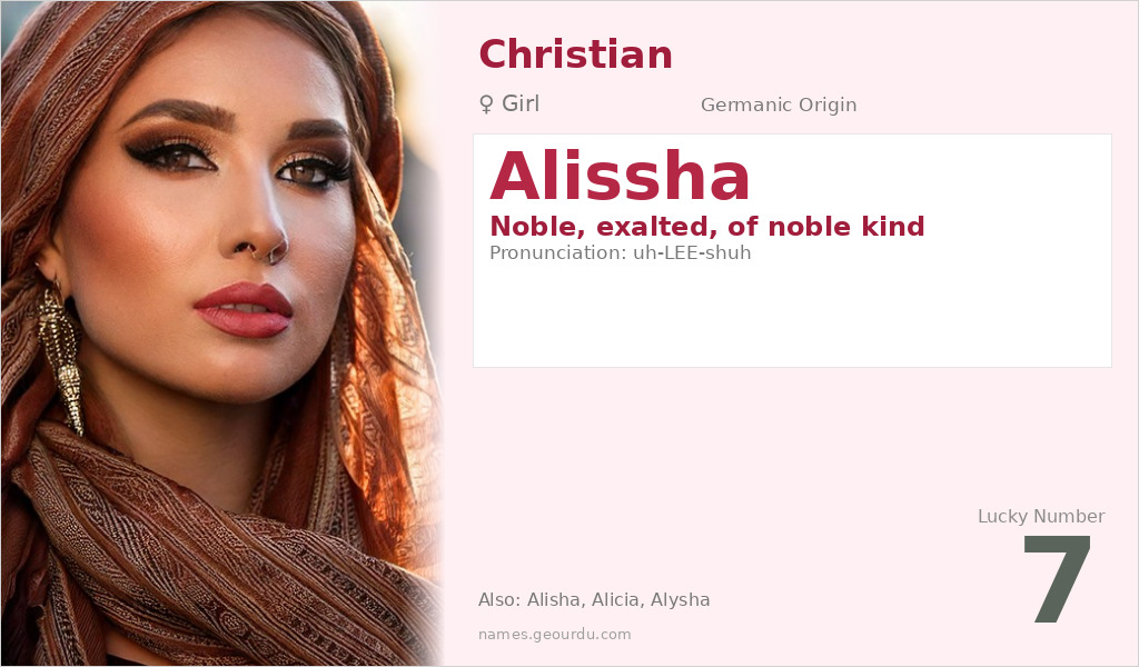 Alissha Name Meaning and Details