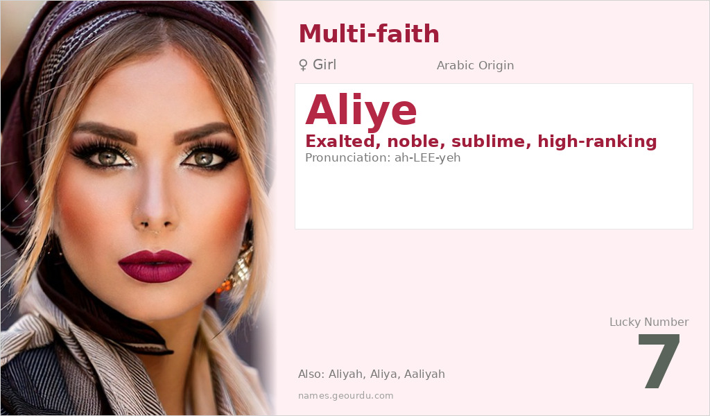 Aliye Name Meaning and Details