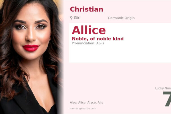 Allice Name Meaning — Noble Origin, Girl’s Name & History (2025)