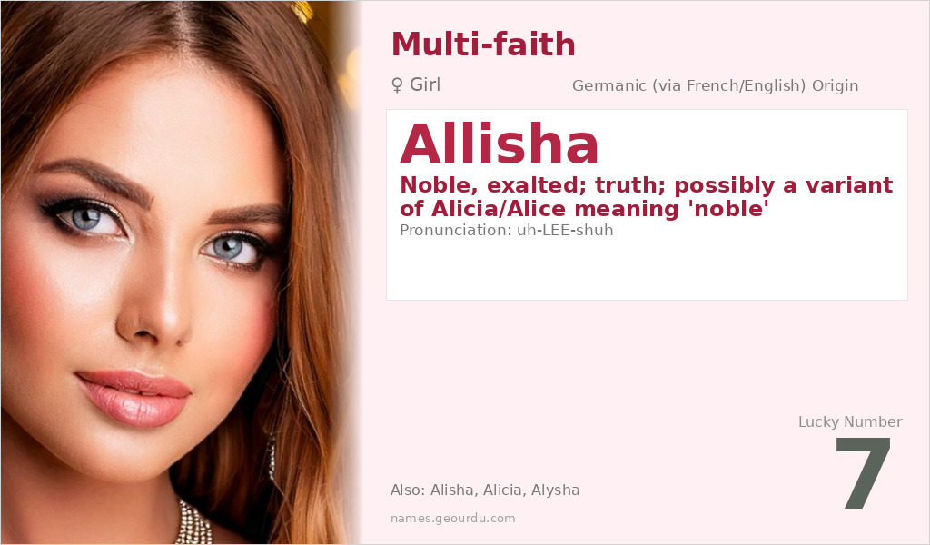 Allisha Name Meaning and Details