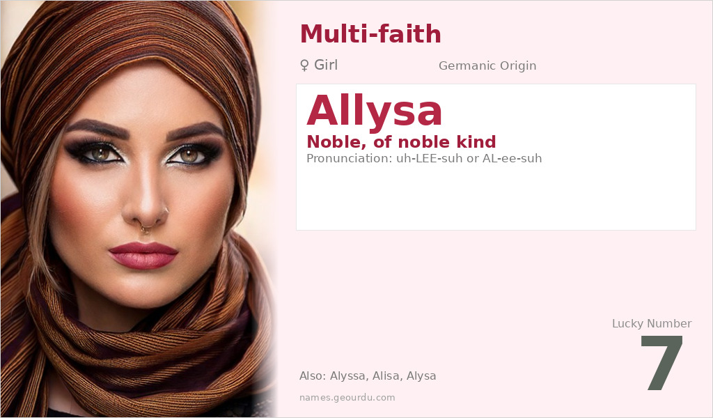 Allysa Name Meaning and Details