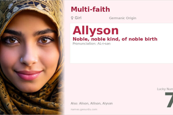 Allyson Name Meaning — Noble Origin, Girl Name & Details (2025)