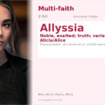 Allyssia Name Meaning and Details