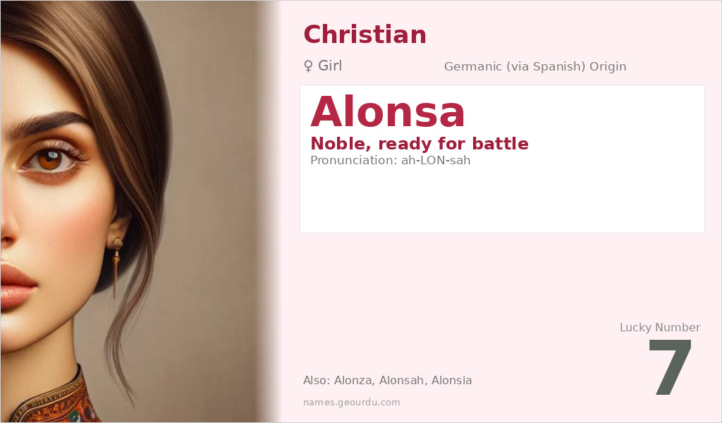 Alonsa Name Meaning and Details