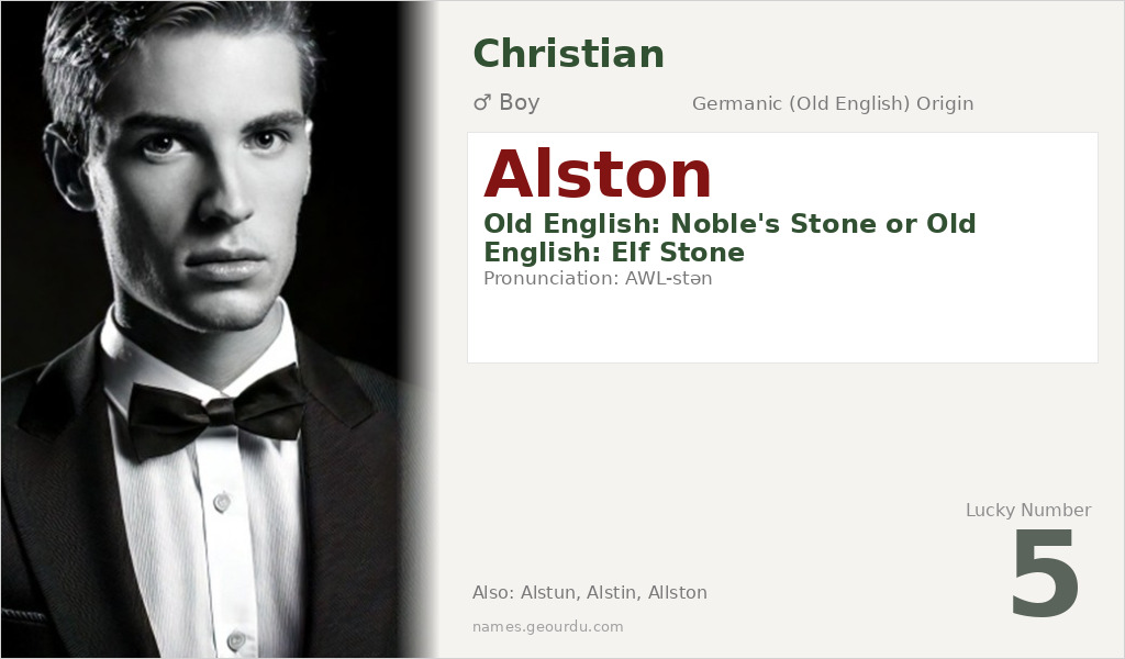 Alston Name Meaning and Details