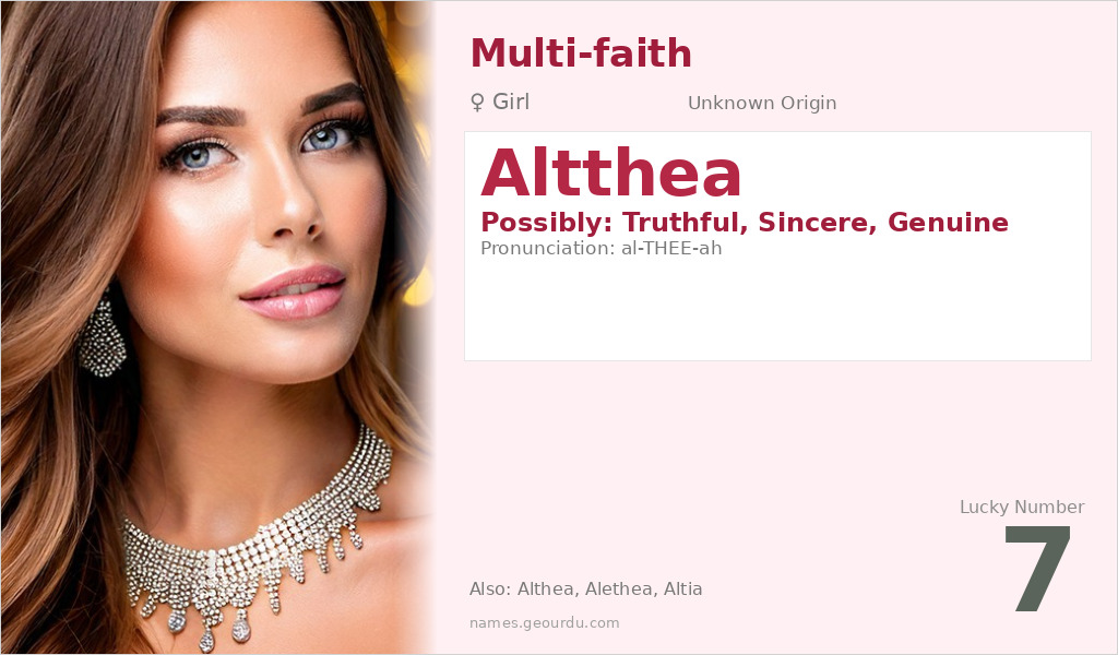 Altthea Name Meaning and Details