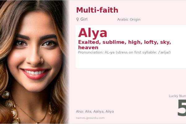 Alya Name Meaning — Arabic Origin, Girl Name & Details (2025)
