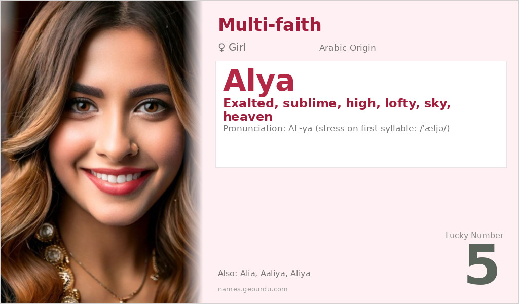 Alya Name Meaning and Details