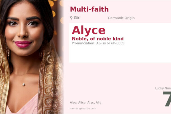 Alyce Name Meaning — Origin, Gender & Details (2025)