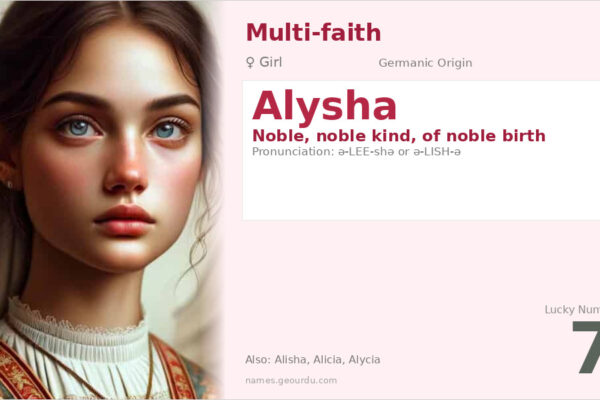 Alysha Name Meaning — Noble Origin, Girl’s Name & Details (2025)