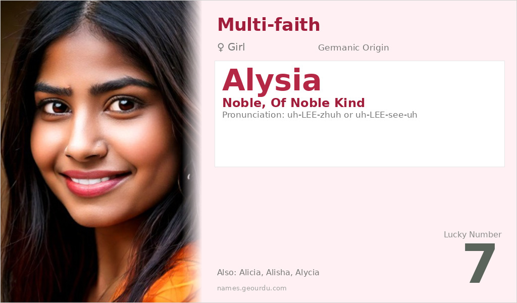 Alysia Name Meaning and Details
