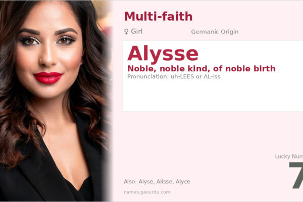 Alysse Name Meaning — Noble Origin, Girl’s Name & Details (2025)