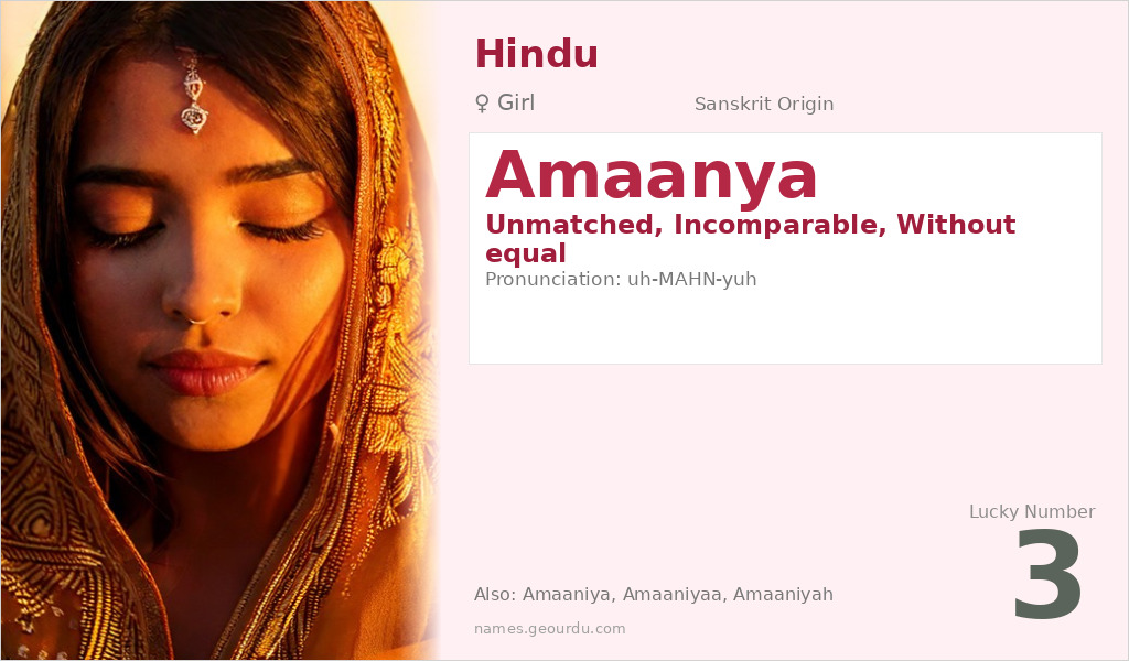 Amaanya Name Meaning and Details