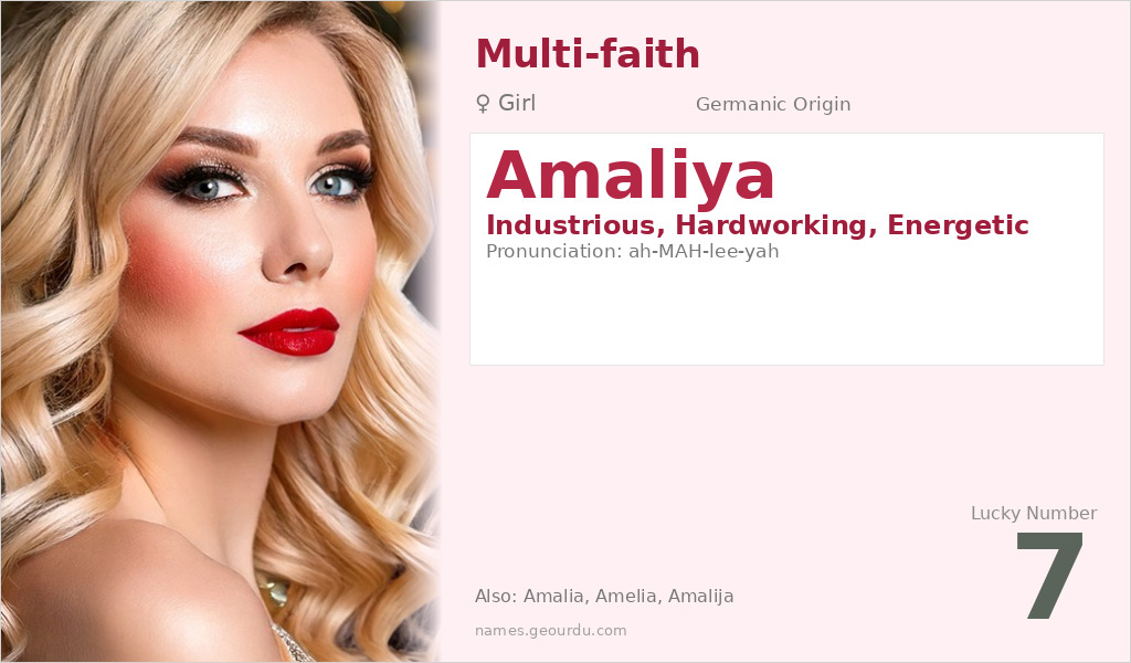 Amaliya Name Meaning and Details