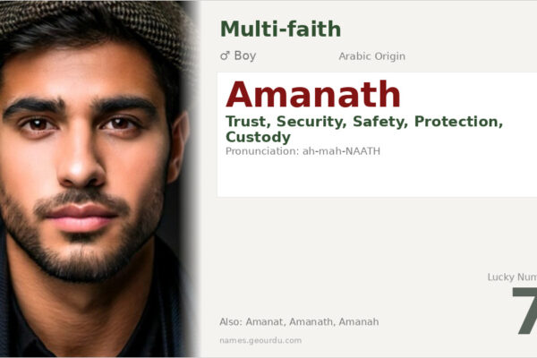 Amanath Name Meaning — Arabic Origin, Boy Name & Details (2025)