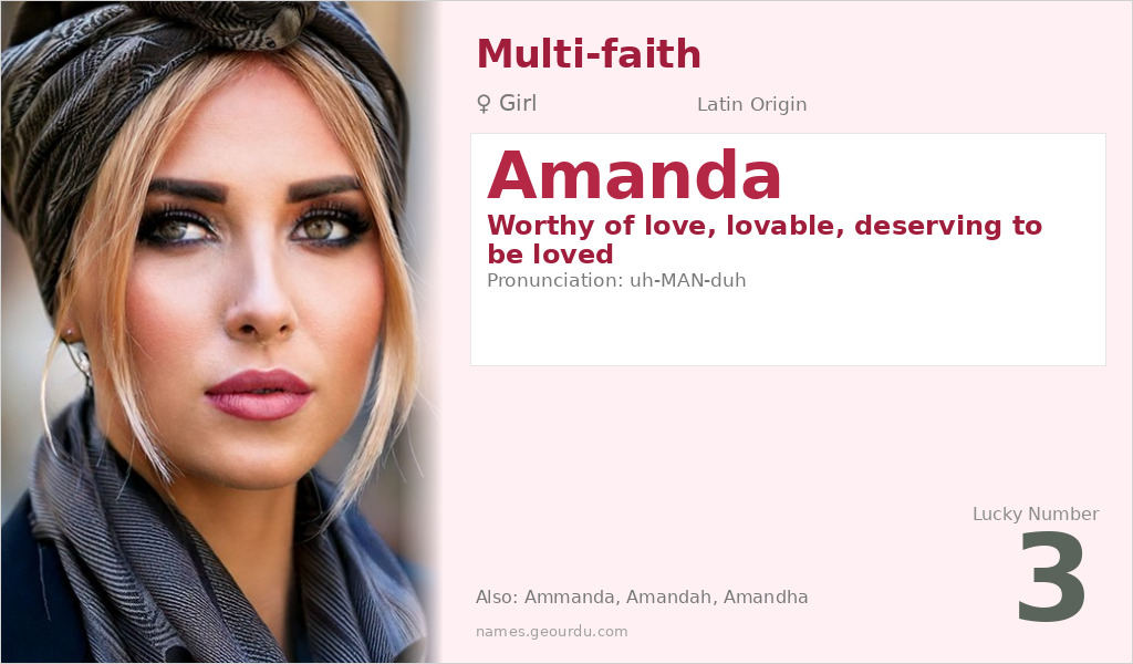 Amanda Name Meaning and Details
