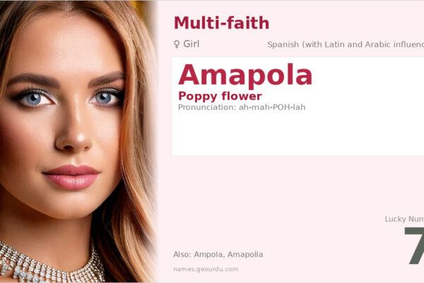 Amapola Name Meaning — Spanish Origin, Girl Name & Details (2025)