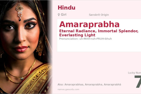Amaraprabha Name Meaning — Sanskrit Origin, Girl Name & Details (2025)