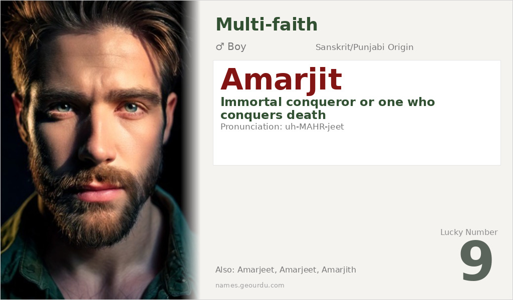 Amarjit Name Meaning and Details