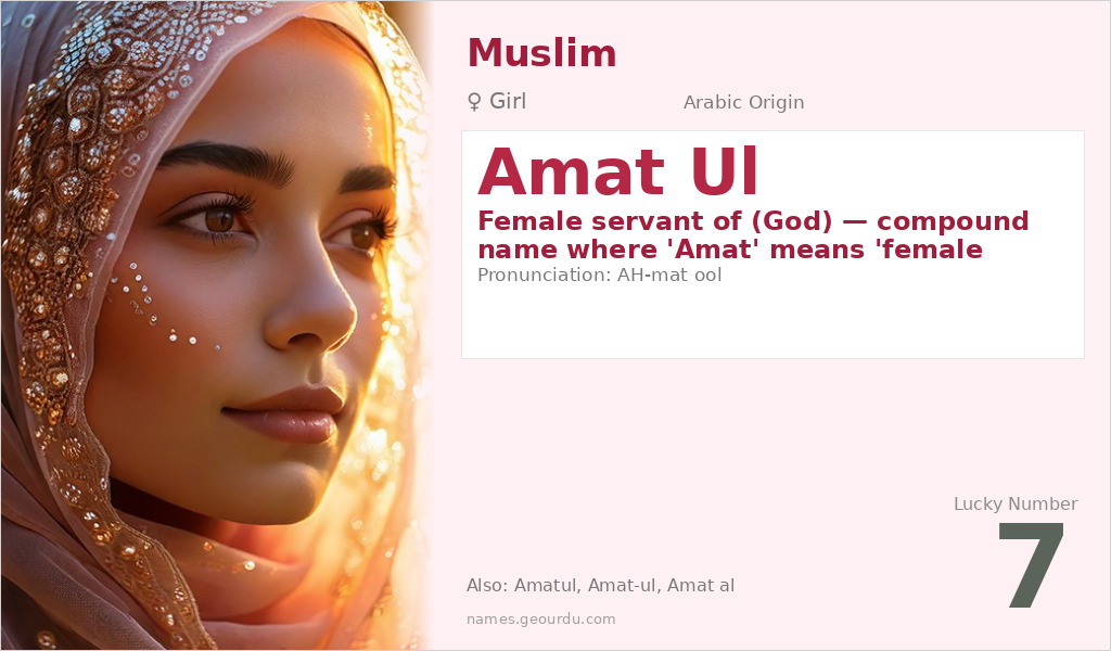 Amat Ul Name Meaning and Details