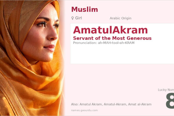 AmatulAkram Meaning — Arabic Origin, Girl Name & Islamic Significance (2025)