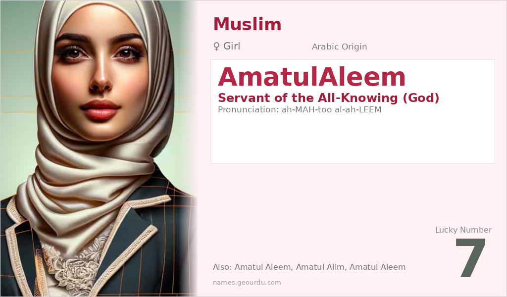 AmatulAleem Name Meaning and Details