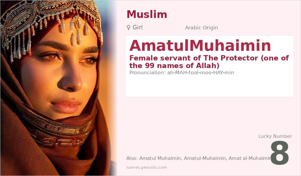 AmatulMuhaimin Name Meaning and Details