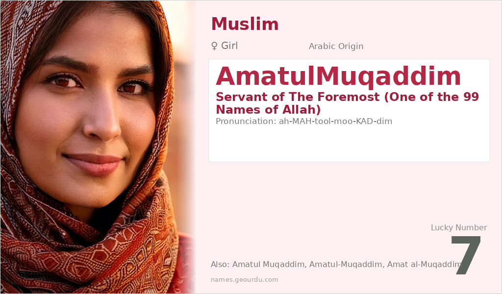 AmatulMuqaddim Name Meaning and Details