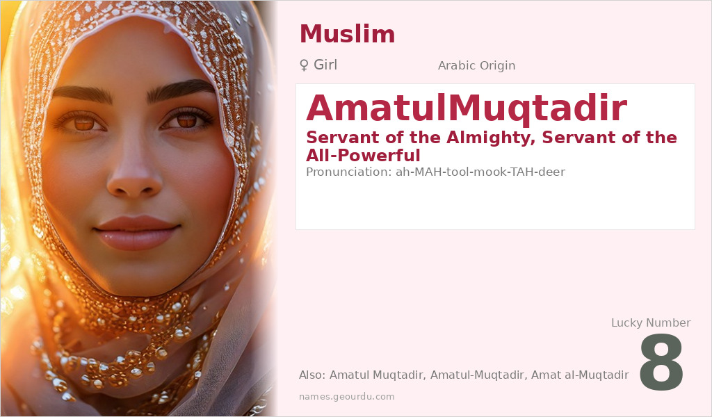 AmatulMuqtadir Name Meaning and Details