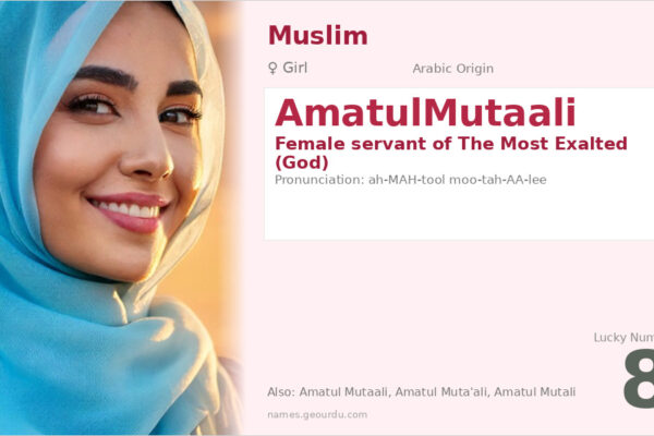 AmatulMutaali Meaning — Arabic Origin, Girl Name & Details (2025)
