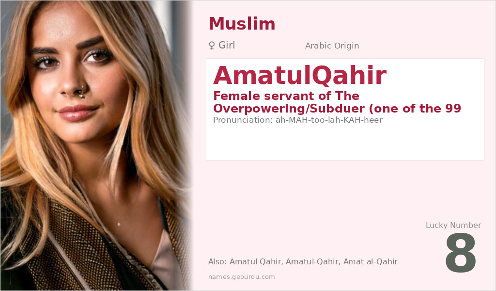 AmatulQahir Name Meaning and Details