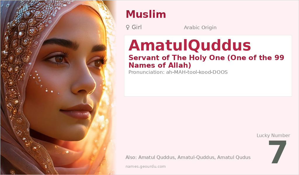AmatulQuddus Name Meaning and Details