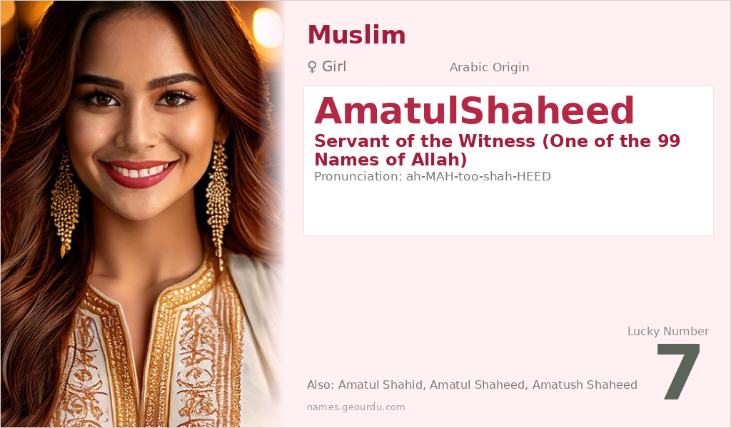 AmatulShaheed Name Meaning and Details