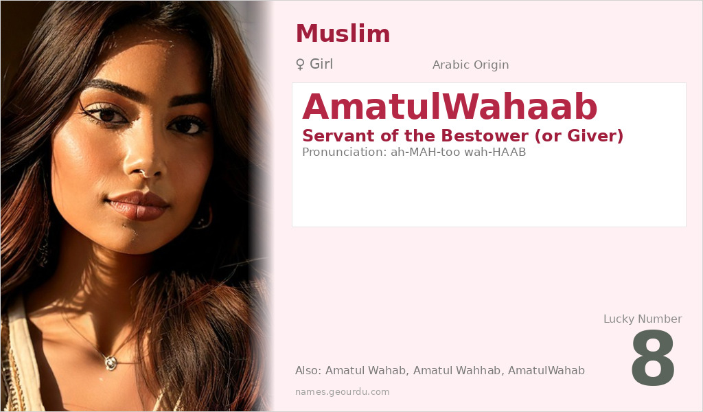 AmatulWahaab Name Meaning and Details