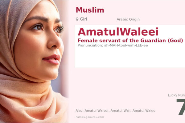 AmatulWaleei Meaning — Arabic Origin, Girl Name & Islamic Details (2025)