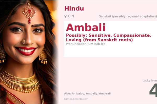 Ambali Name Meaning — Origin, Gender & Details (2025)