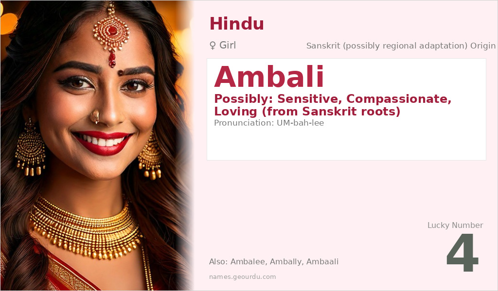 Ambali Name Meaning and Details