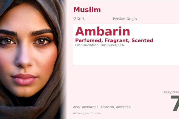 Ambarin Name Meaning — Persian Origin, Girl Name & Details (2025)