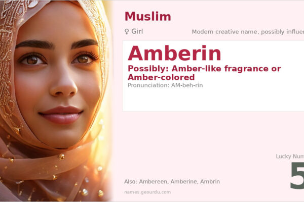 Amberin Name Meaning — Origin, Gender & Details (2025)